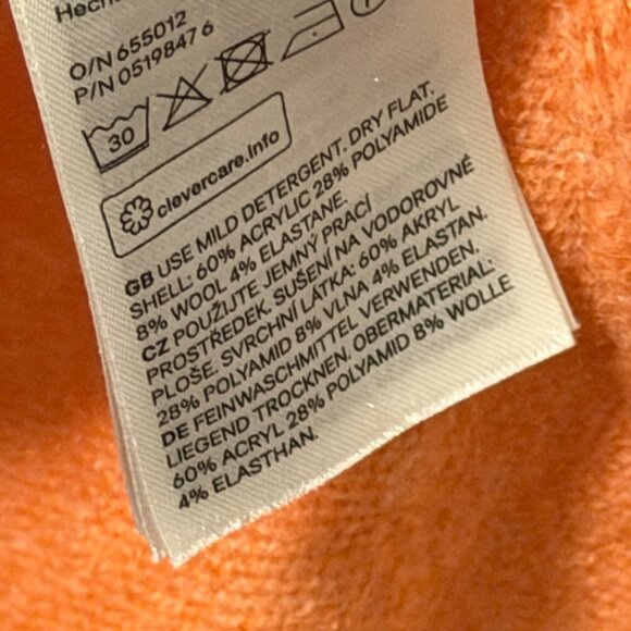 L.O.G.G By H&M Oversized Soft V-Neck Wool Blend Sweater Sz M  Orange - Picture 4 of 12